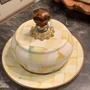 Mackenzie Childs covered butter dish
